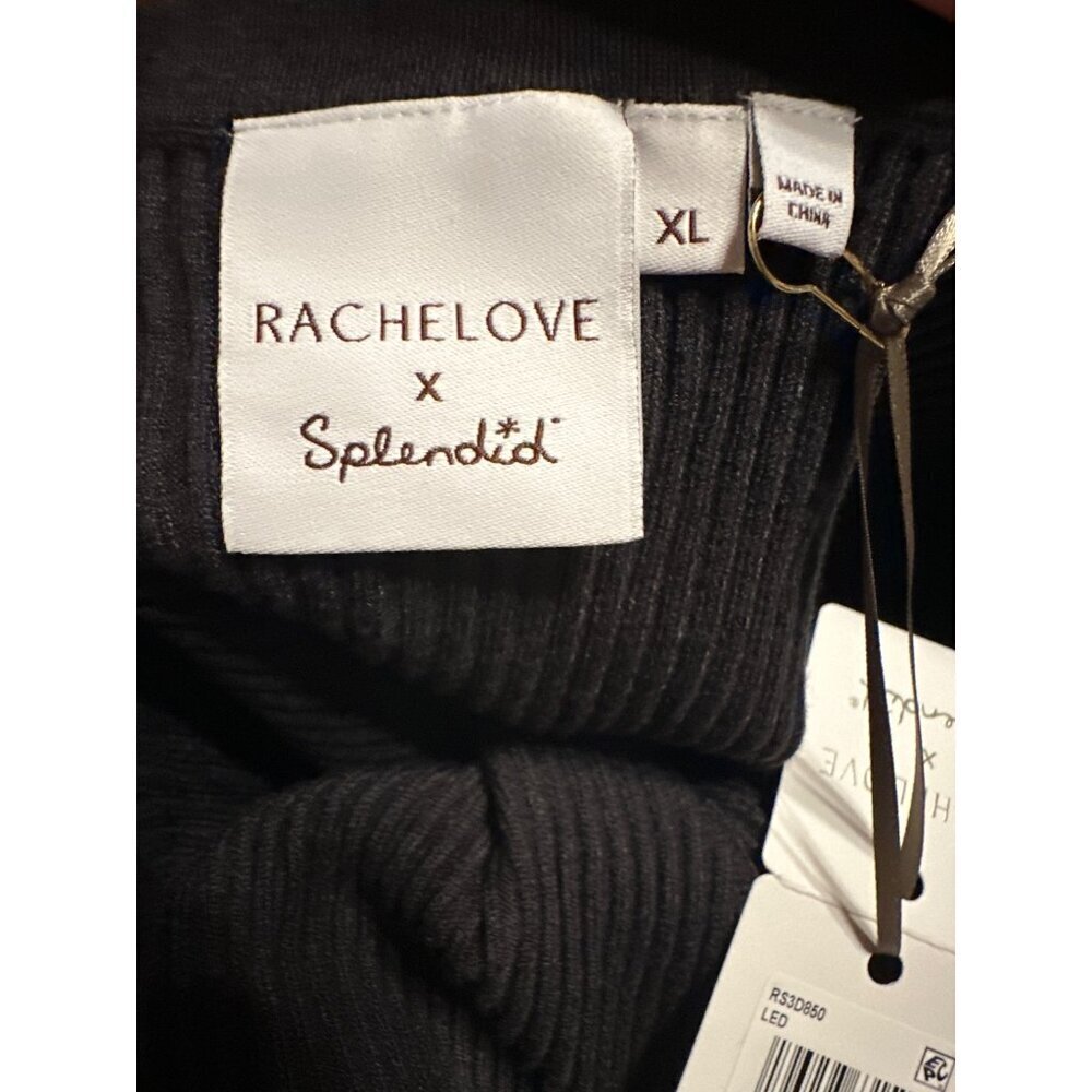 Rachelove X Splendid Black Ribbed Maxi Dress XL Retail $188 - Picture 7 of 9